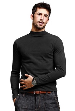 Elegancki półgolf sweter męski golf WXM r L czarny