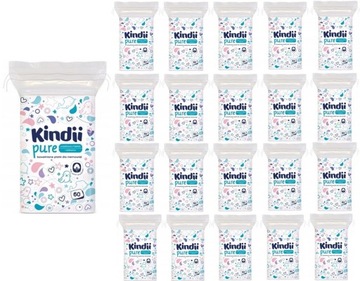 KINDII PURE BABY ХЛОПЫ 60 ШТ. ХЛОПОК