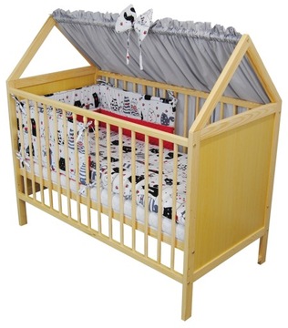 Детская кроватка 2в1 Ясь домик сосна 120х60 см