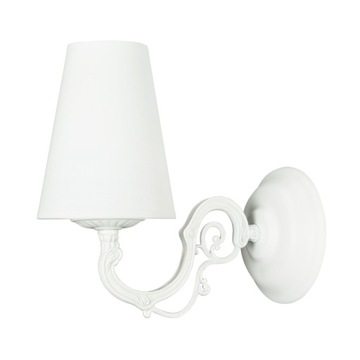 Biała lampa na ścianę do salonu kinkiet VIOLA