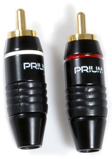 РАЗЪЕМ RCA ДЛЯ КАБЕЛЯ 6 ММ, ПОЗОЛОЧЕННЫЙ PRIUM PRRCA