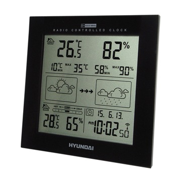 МЕТЕОСТАНЦИЯ METEO DCF ГИГРОМЕТР HYUNDAI 2244 B