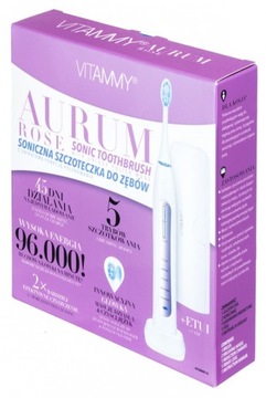 ЗУБНАЯ ЩЕТКА VITAMMY AURUM ROSE SONIC + ЧЕХОЛ 5 ТАЙМЕРНЫХ ПРОГРАММ