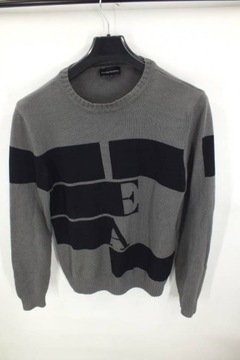 Emporio Armani sweter męski 48 M bawełna logo