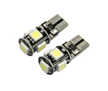 СВЕТОДИОДНАЯ ЛАМПОЧКА 5 SMD 5050 W5W T10 CANBUS ПАРКОВОЧНАЯ ФОНА