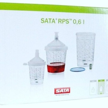 SATA RPS 500 мл 0,6 л 200 микрон краска бак чашки 50 шт. коробка