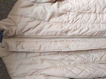 M343 БЕЖЕВАЯ ВЕСЕННЯЯ КУРТКА С ИЗОЛЯЦИОННЫМ ПОКРЫТИЕМ