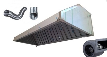 Okap Gastronomiczny 1800x700x400 FILTRY Turbina