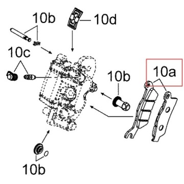 ТОРМОЗНЫЕ КОЛОДКИ МОТО. CAN AM (ATV) OUTLANDER 1000 4 X 4 (DPS/ XT/ XT-P/ LTD/ ST