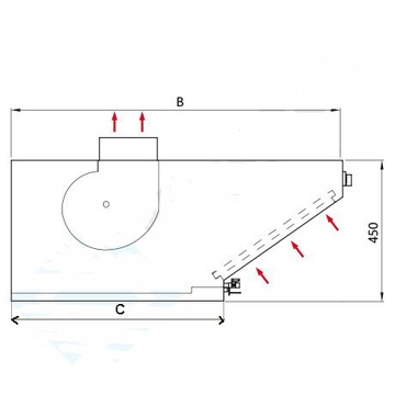 ГАСТРОНОМИЧЕСКАЯ ВЫТЯЖКА НАД ДУХОВКОЙ RATIONAL TURBINE 800