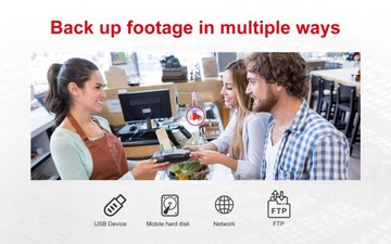 Частный IP-МОНИТОРИНГ WIFI 4 КАМЕРЫ 5 Мп ЖК-дисплей 1 ТБ