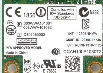 Карта Wi-Fi, Модель: 130BNHMW, ноутбук Samsung N102SP + ВИНТ