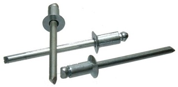 Nity zrywalne STOŻKOWE 4,8x12mm DIN7337 ALU 200szt