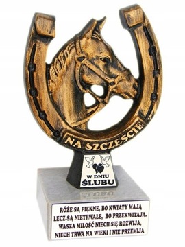Statuetka Podkowa Szczęścia Ślub Wesele Prezent