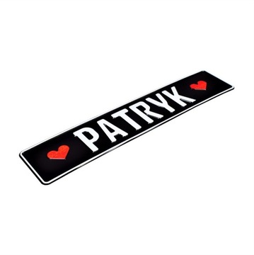 Tablica tłoczona do ramki rejestracyjnej PATRYK