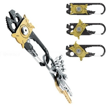 MULTITOOL 20 w 1 Brelok karabińczyk MULTINARZĘDZIE KARABIŃCZYK