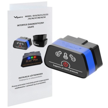 Диагностический интерфейс OBD2 ELM327 Vgate iCar 2 Bluetooth 3.0 + код SDPROG