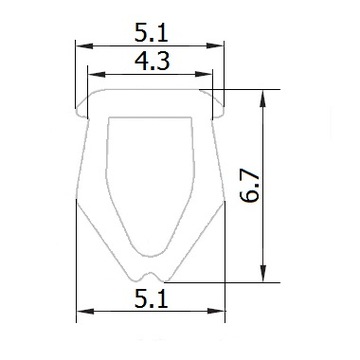 10x оконный уплотнитель КА-50, БЕЛЫЙ