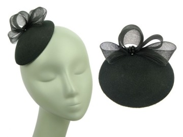 KAPELUSZ, FASCYNATOR, TOCZEK wieczorowy żałobny