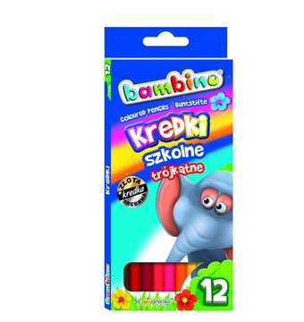 Карандаши треугольные BAMBINO, 12 цветов, S306