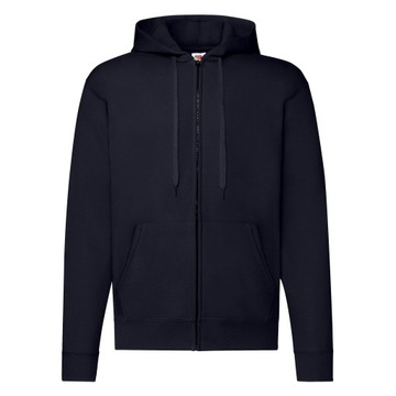 BLUZA Z KAPTUREM NA SUWAK - FRUIT deep navy L