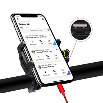 ЗАРЯДНОЕ УСТРОЙСТВО ДЛЯ МОТОЦИКЛА С ДЕРЖАТЕЛЕМ ДЛЯ ТЕЛЕФОНА