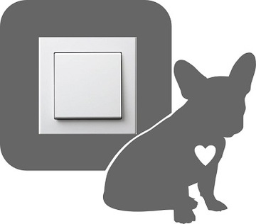 NAKLEJKA pod kontakty elektryczne BULDOG FRANCUSKI