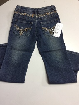 WÓJCIK SPODNIE JEANS WYSZYWANE r 128