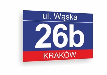 TABLICZKA Z NUMEREM DOMU I ADRESEM 20x12,5 cm