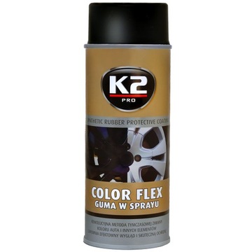 K2 Color Flex РЕЗИНОВЫЙ СПРЕЙ МАТОВОЕ ЧЕРНОЕ ПОКРЫТИЕ
