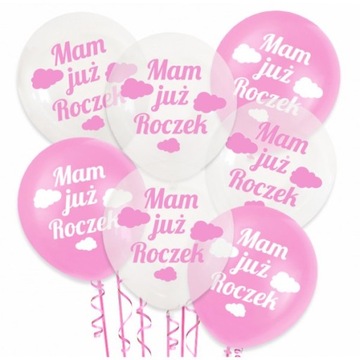 Balon balony mix Mam już Roczek 10szt