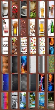 Наклейка на холодильник | Шпон | Кожа ламинированная