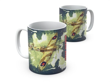 KUBEK 330ml na prezent Supermarine Spitfire + imię