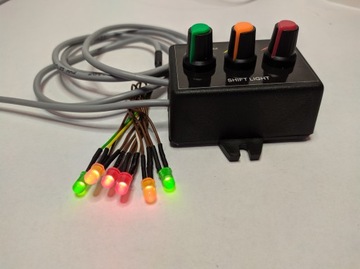 SHIFT LIGHT версия B1, 3 канала, сигнализация