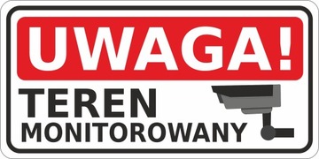 TABLICZKA TEREN OBIEKT MONITOROWANY 20x10 cm