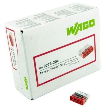 SZYBKOZŁĄCZKA WAGO DRUT 2273-204 4x2,5 mm2