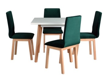 MEBLE DO JADALNI GRAND STÓŁ 80x80/110 i 4 KRZESŁA