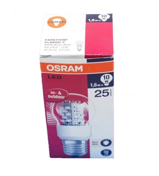 OSRAM ŻARÓWKA LED 1,6W=10W E27 BIAŁA CIEPŁA 80089
