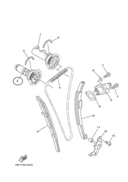 WAŁEK ROZRZĄDU WYDECHOWY YAMAHA YFZ 450 R 14-19