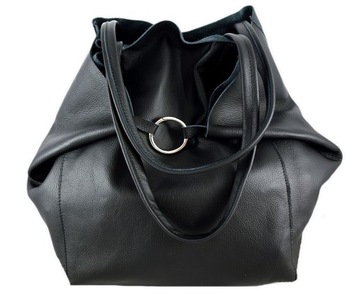 КОЖАНАЯ СУМКА-ШОППЕР 2В1