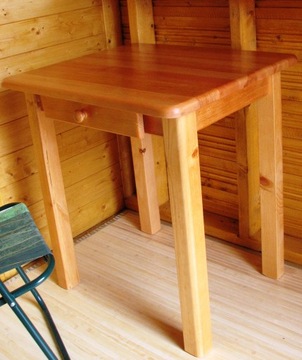 MASYWNY stół 70x70 z szufladą KOLOR GRATIS stolik