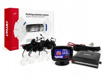 GRATISY# Czujniki parkowania cofania PRZÓD+TYŁ x8 LED-GRAF