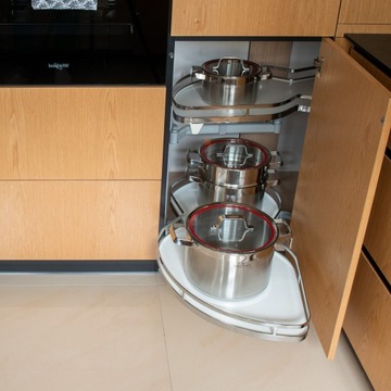 KOSZ NERKA AMIX MAGIC CORNER 1000 Z DOCIĄGIEM ANTRACYTOWA LEWA