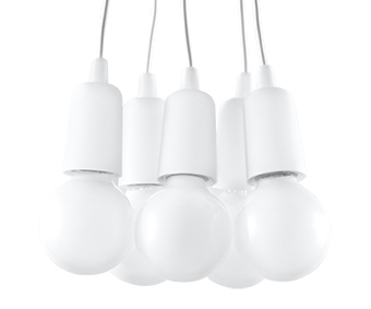 Dziecięca Lampa Wisząca DIEGO Biała 5 LED SOLLUX