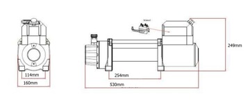 ЭЛЕКТРИЧЕСКАЯ ЛЕБЕДКА QUADA 4X4 OFF ROAD 12000 5.5T 12В