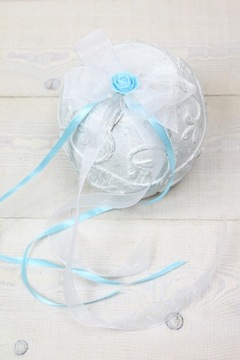 Шифоновый гребешок с бантиком в стиле причастия