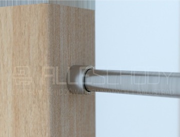 Uchwyt osiowy rurki 16mm balustrady INOX prosty