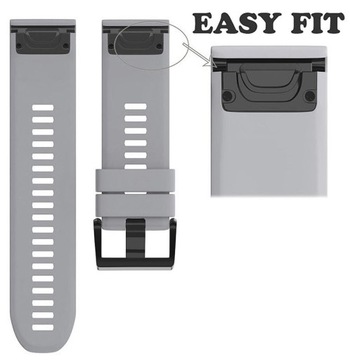СЕРЫЙ Быстросъемный силиконовый ремешок для Garmin FENIX 5