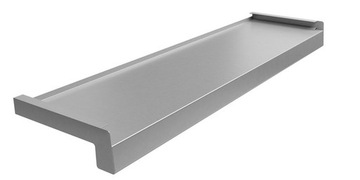 Parapet zewnętrzny stalowy Srebrny 10 cm 100 mm