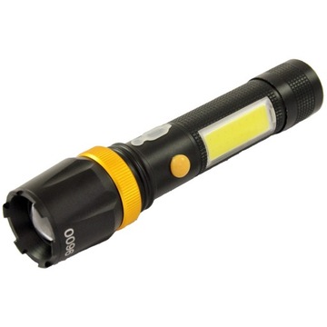Latarka akumulatorowa USB LED XML T6 COB magnes